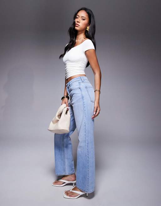 ASOS DESIGN polyamide off shoulder ruched top in ivory, 2 of 4