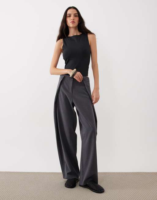 ASOS DESIGN polyamide slinky open back racer bodysuit in black, 2 of 4