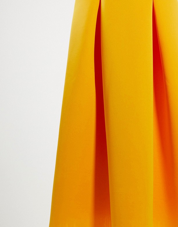  Autentyczny ASOS DESIGN – Pomarańczowa sukienka skater midi na ramiączkach Pomarańczowy