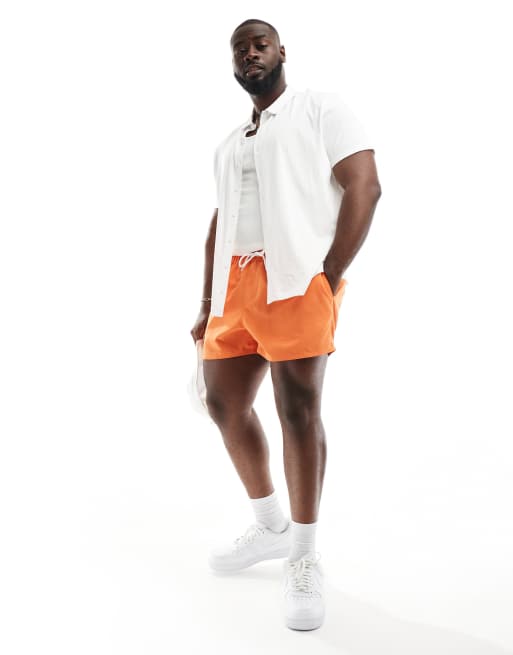 ASOS DESIGN – Pomarańczowe krótkie szorty kąpielowe 