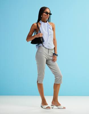 ASOS DESIGN - Ponte-Caprihose in Grau