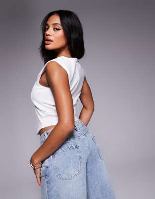 Asos Design Ponte Corset Top