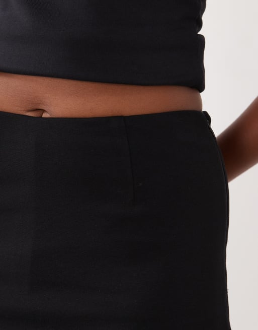 ASOS DESIGN ponte micro mini skort in zwart, 4 van 5