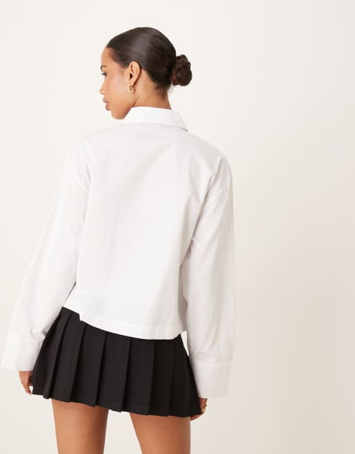 ASOS DESIGN ponte micro pleated mini skort in black