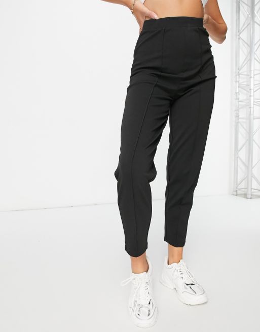 ASOS DESIGN ponte pintuck peg trouser