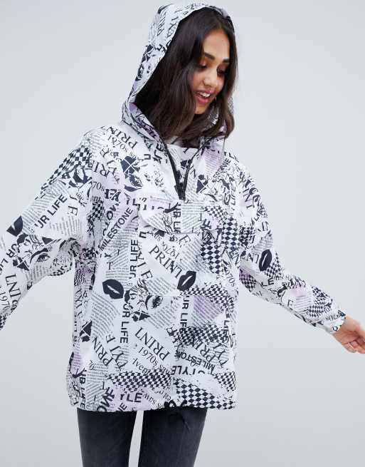 ASOS DESIGN - Pop Art Mono - Giacca overhead