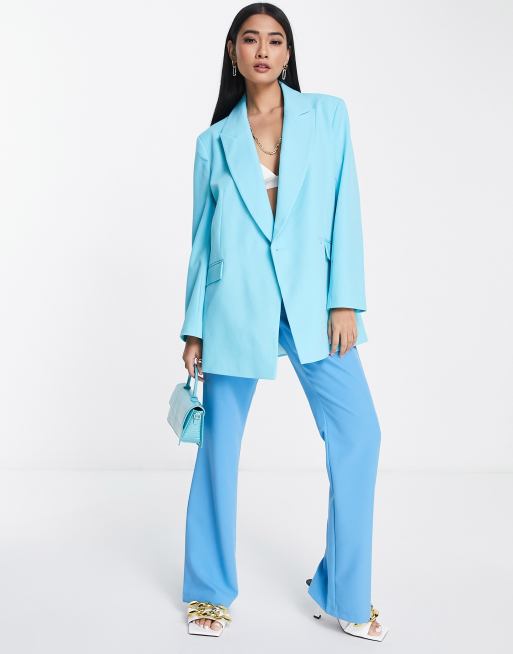 Met bloed bevlekt wrijving Afdeling ASOS DESIGN pop blazer in turquoise | ASOS