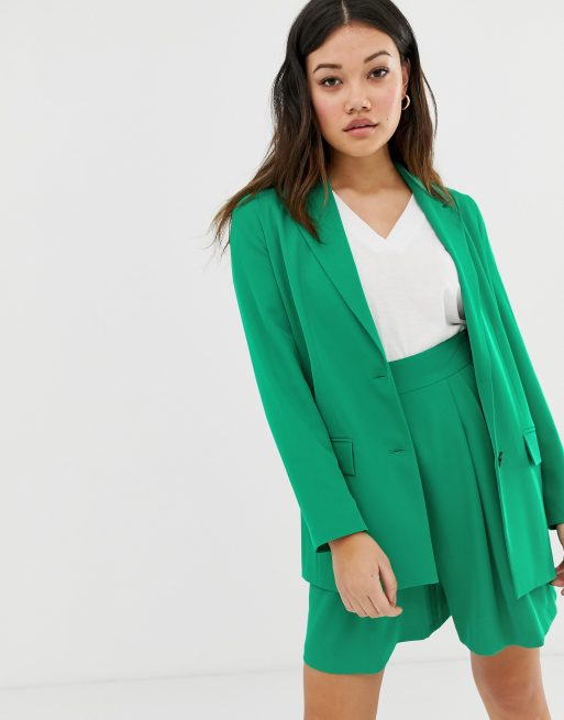 ASOS DESIGN pop green soft suit blazer | ASOS