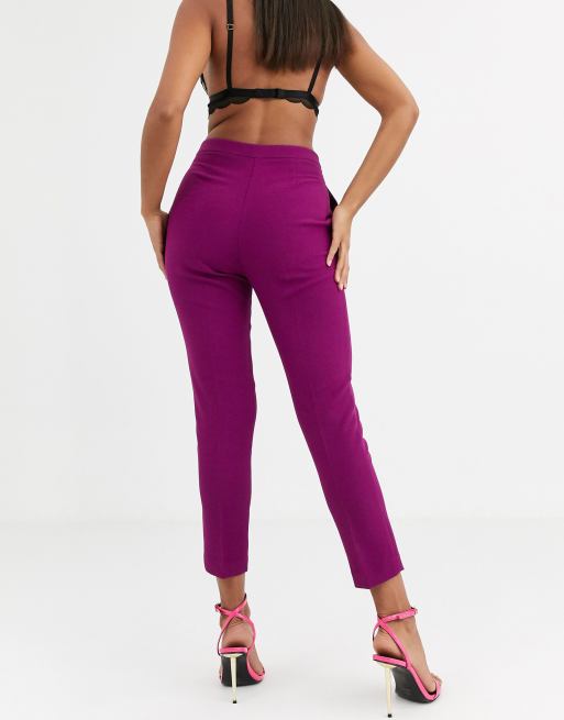 ASOS DESIGN relaxed suit pants in purple