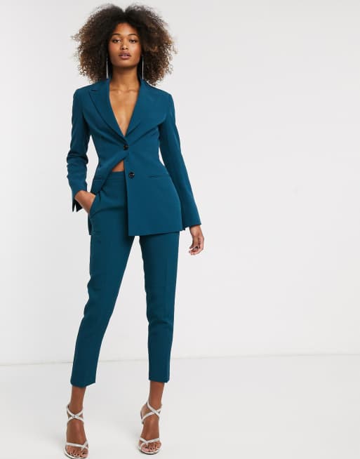 ASOS DESIGN pop slim suit pants in teal