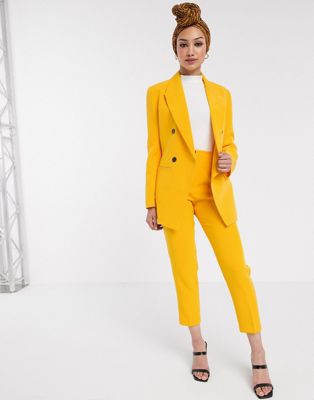 ASOS DESIGN pop slim suit pants in yellow | ASOS