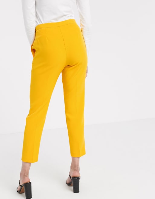 ASOS DESIGN pop slim suit pants in yellow