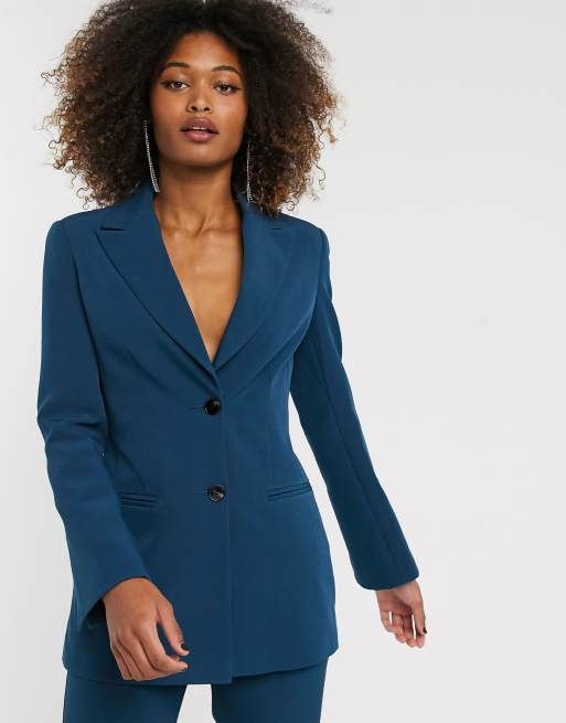 Teal colour store blazer