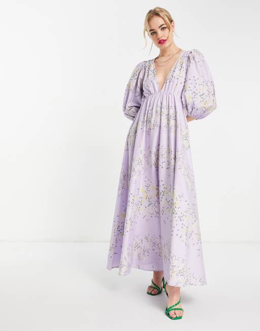 Asos lilac floral dress on sale