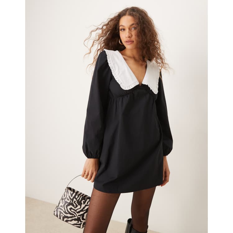 未使用タグ付き‼️ Pointed Collar Mini Dress 207730864-1-black?$n_750w$&wid