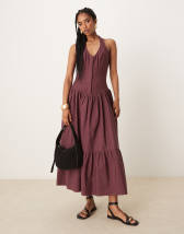 ASOS DESIGN formal wide leg pants in light pink