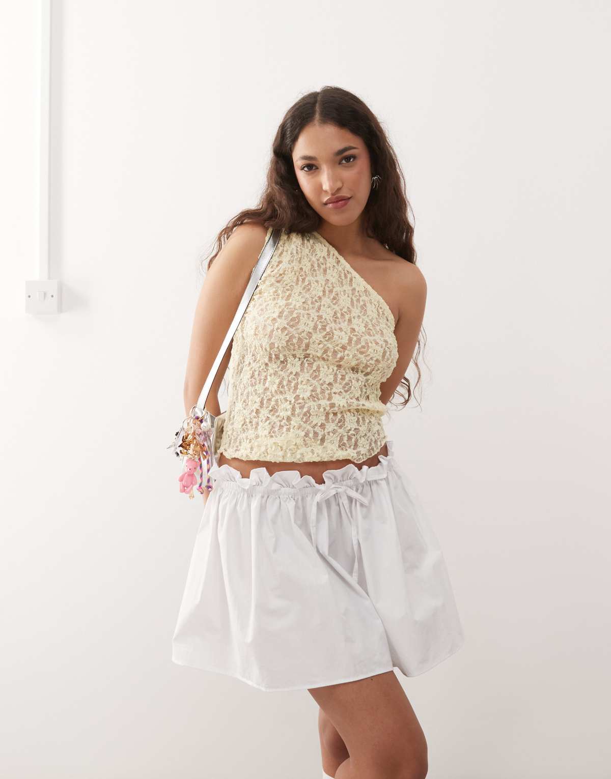 ASOS DESIGN poplin low rise micro mini skirt in white