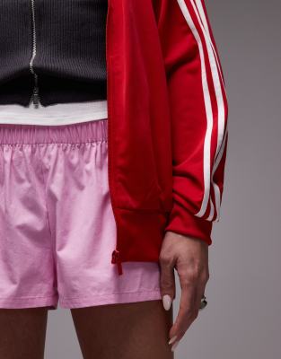 Asos Design Poplin Micro Shorts In Pink