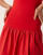 ASOS DESIGN poplin mix maxi dress with square neck in red