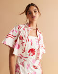 [ASOS DESIGN] ASOS DESIGN poplin shirt in conversational print (part of a set)-Multi 8 CONVERSATIONAL PRINT