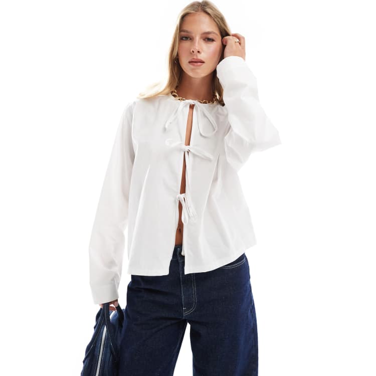 pois♡blouse tee white Allie Blouse - Off White