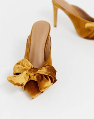 asos bow mules