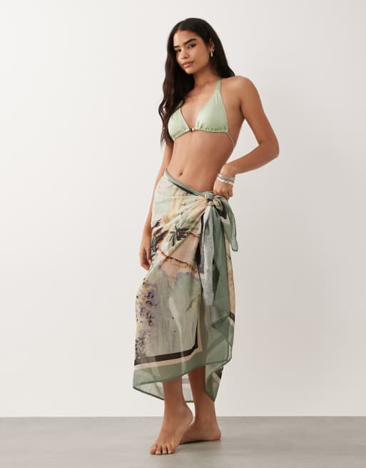 ASOS DESIGN – Poppy – Zestaw plażowy z prześwitującej bawełny z koszulą o kroju superoversize, 2 z 3