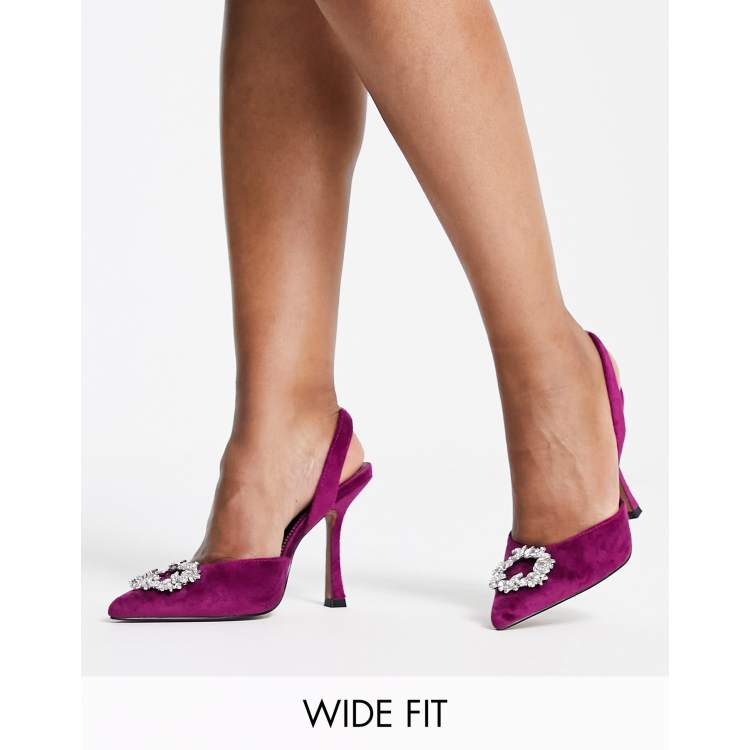 Scarpe gioiello sale pianta larga