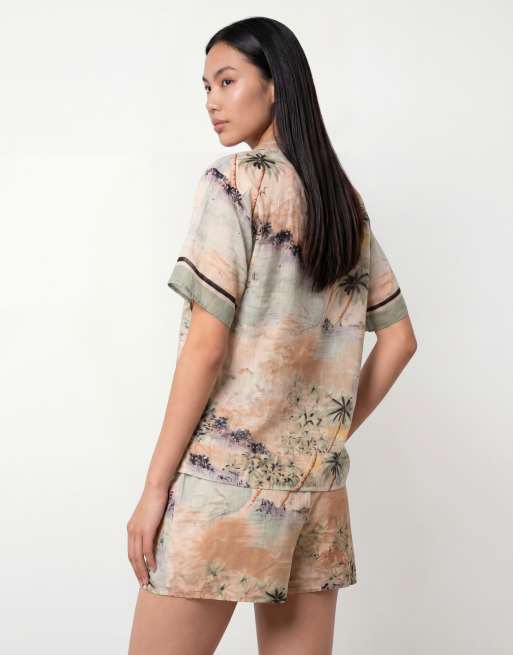 ASOS DESIGN - Poppy - Strand-short met ansichtkaartprint, deel van co-ord set, 5 van 5