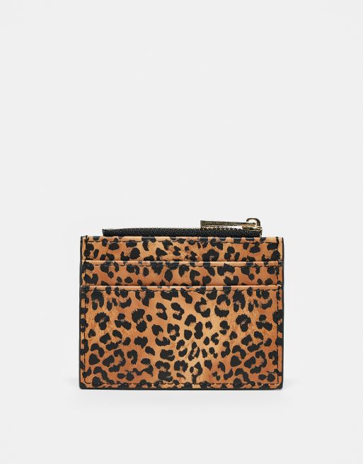 ASOS DESIGN Portacarte con stampa leopardata ASOS