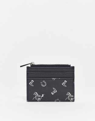 ASOS DESIGN - Porte-carte à imprimé rodeo - Noir
