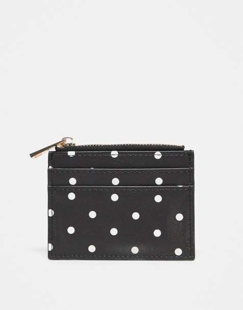 ASOS DESIGN - Porte-cartes à pois - Noir et blanc - view 1