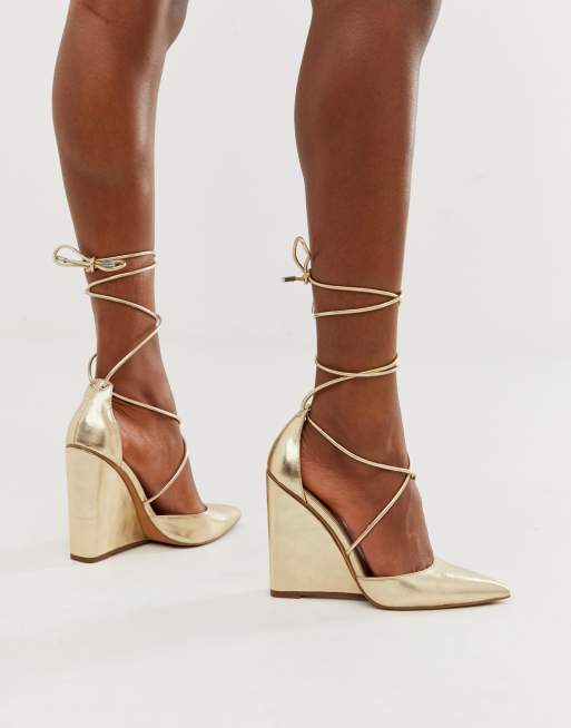 Asos on sale nude wedges