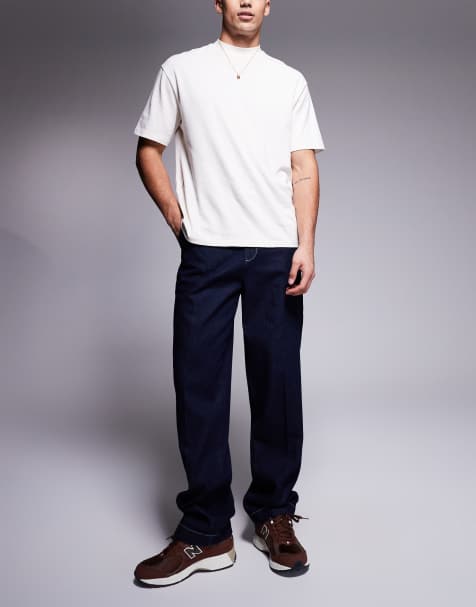 ASOS DESIGN - Posede arbejderjeans i rå vask - view 1