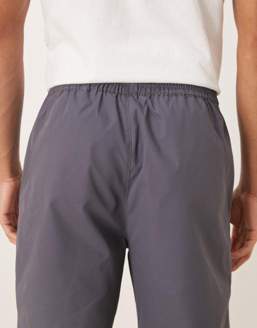 ASOS DESIGN - Posede grå nylonbukser, 5 af 5