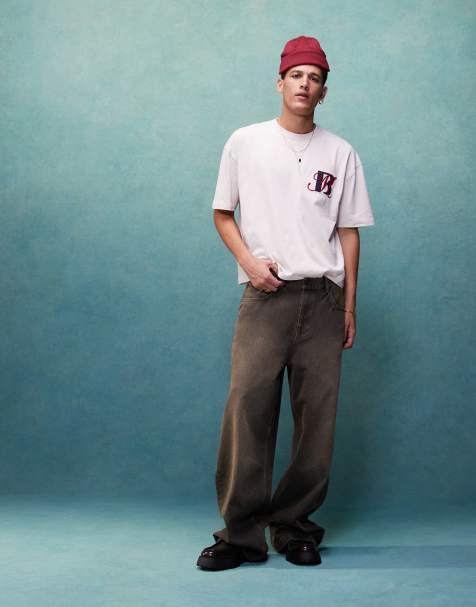 ASOS DESIGN - Posede jeans i brun vask - view 1