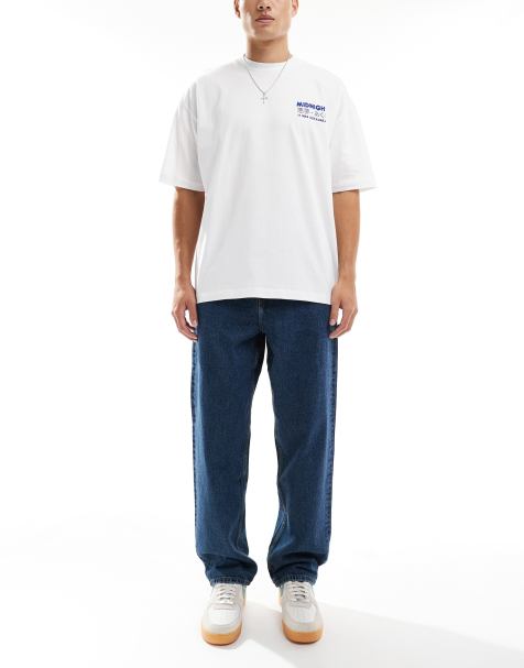 ASOS DESIGN - Posede jeans i mørkeblå vask - view 1