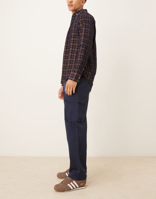 ASOS DESIGN - Posede marineblå cargobukser, 3 af 5