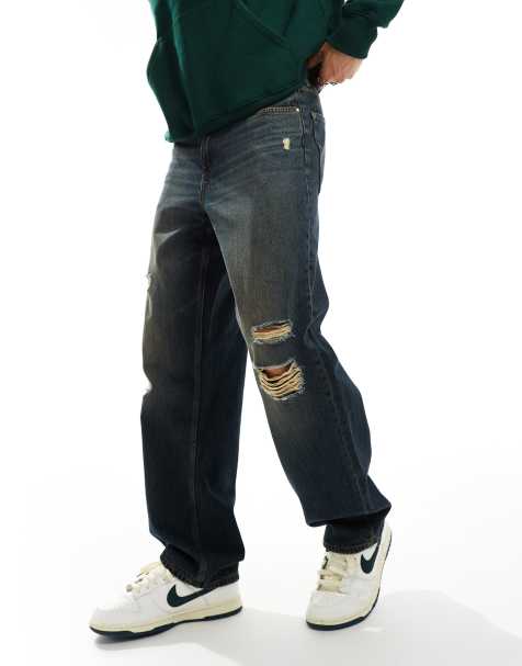 ASOS DESIGN - Posede og blå jeans med flænger - view 1