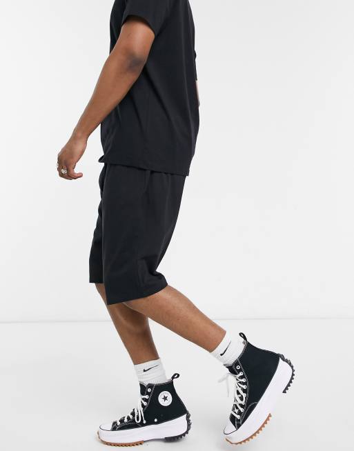 ASOS DESIGN - Posede shorts i sort 