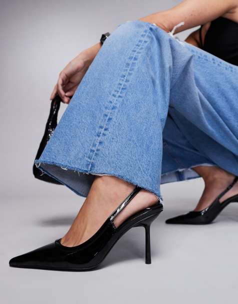 ASOS DESIGN - Poser - Scarpe nere con tacco alto e cinturino sul retro - view 1