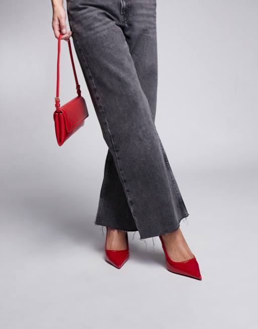 ASOS DESIGN - Poser - Slingback-schoenen met hoge hak in rood, 3 van 4