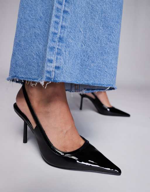 ASOS DESIGN - Poser - Sorte og højhælede sko med slingback-rem, 2 af 4