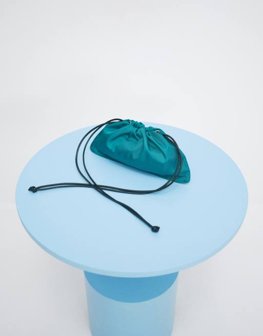 ASOS DESIGN pouch clutch bag in teal, 3 of 8
