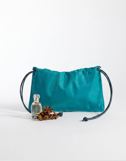 ASOS DESIGN pouch clutch bag in teal, 6 of 8
