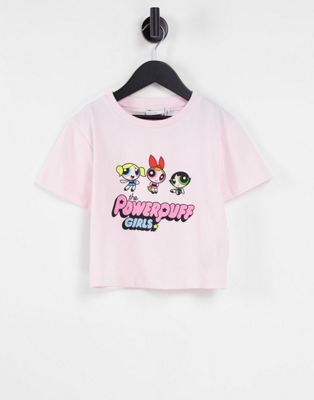 ASOS DESIGN power puff girls license graphic oversized baby t-shirt in pink - ASOS Price Checker