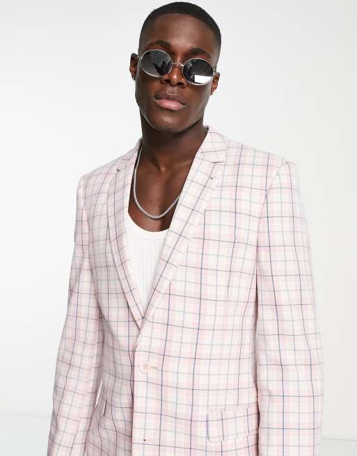 Pink hotsell plaid jacket