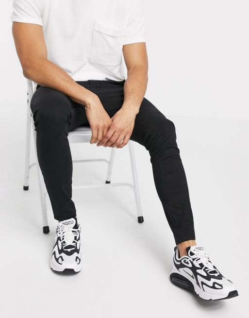 ASOS DESIGN - Power - Sorte stretch-chinos
