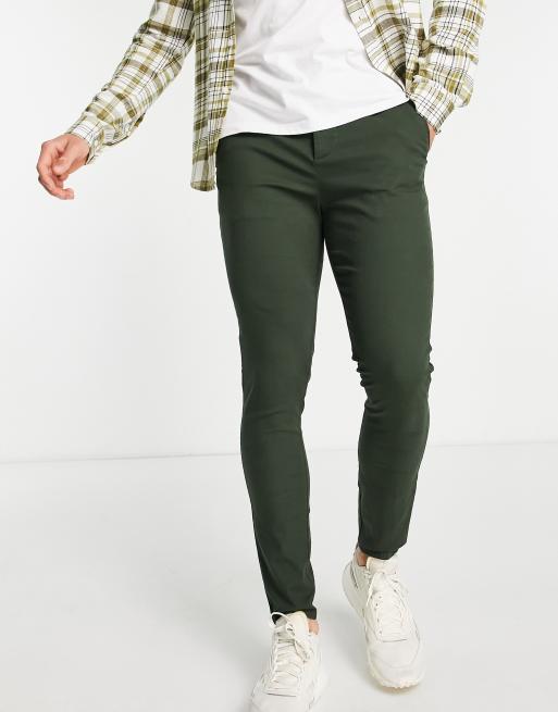 Dark green sales chinos mens