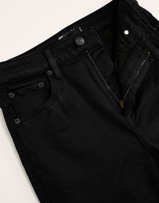 ASOS DESIGN power stretch flared jeans in black